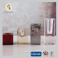 Colored Glass Cube Candlesticks Holders